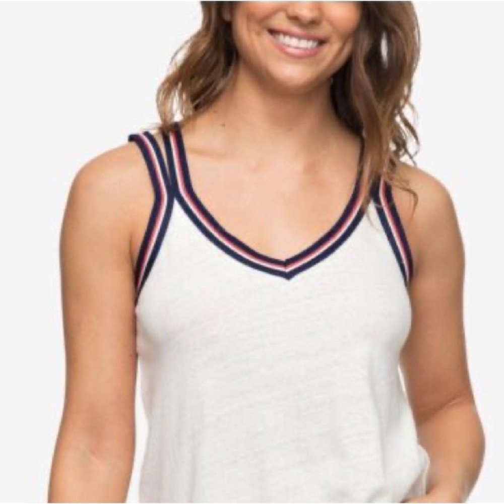 AEO First Essentials Red, White, and Blue Tank Top